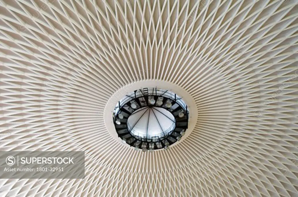 Palazzetto dello sport detail of ceiling., Palazzetto Dello Sport, Via Pietro De Coubertin, Rome, Lazio, United Kingdom, Pier Luigi Nervi / Annibale Vitellozzi