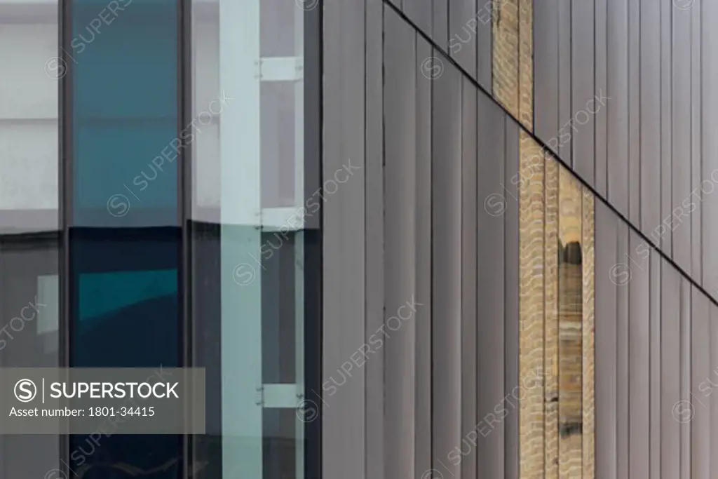 Ideas Store, London, United Kingdom, Adjaye Associates, Idea store whitechapel reflections in east facade.