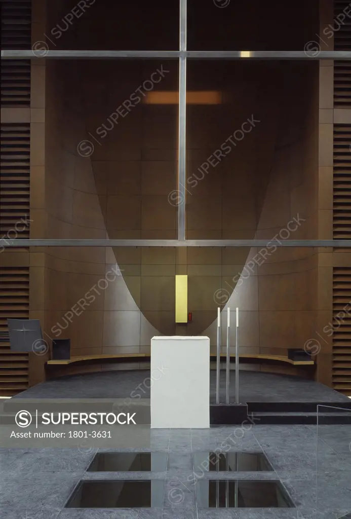 OUR LADY OF THE ARK OF THE COVENANT, RUE D ALLERAY, PARIS, FRANCE, INTERIOR WITH ALTER NO 5, ARCHITECTURE STUDIO