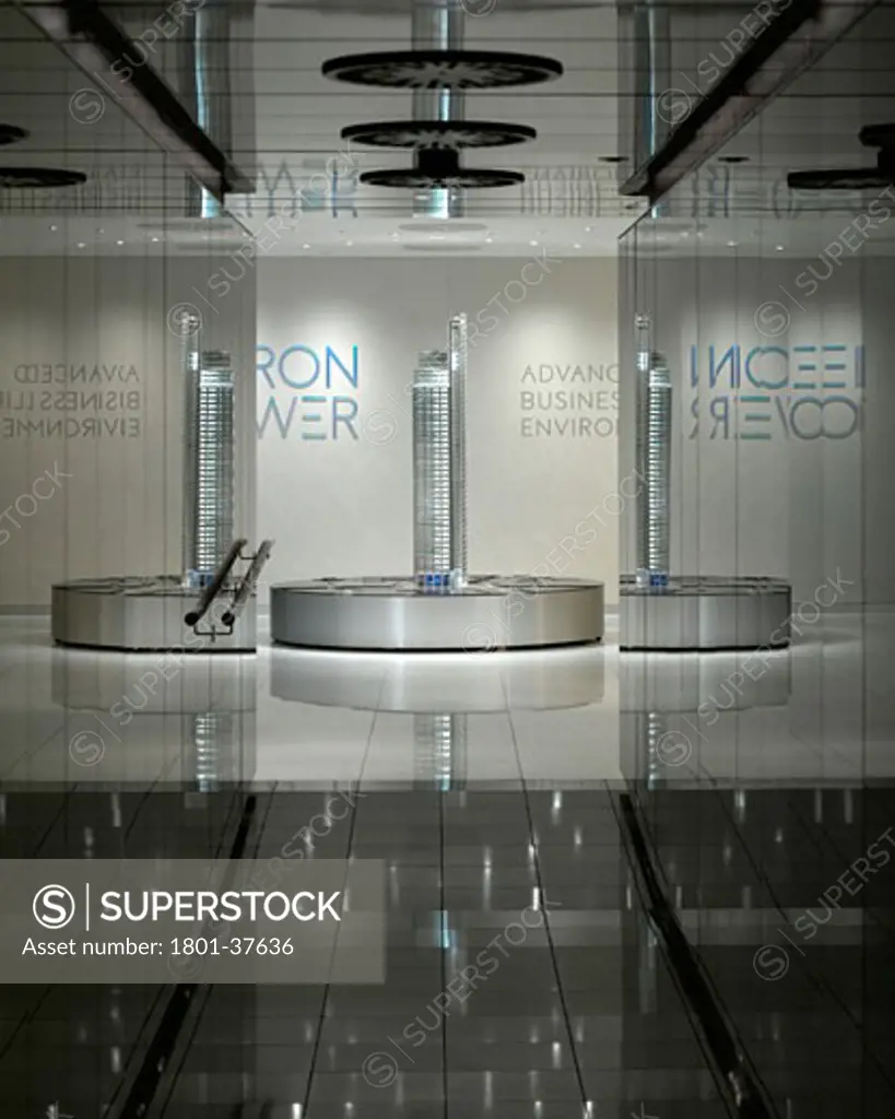 Heron Tower Marketing Suite, London, United Kingdom, Event Communication, Heron tower marketing suite interior view.