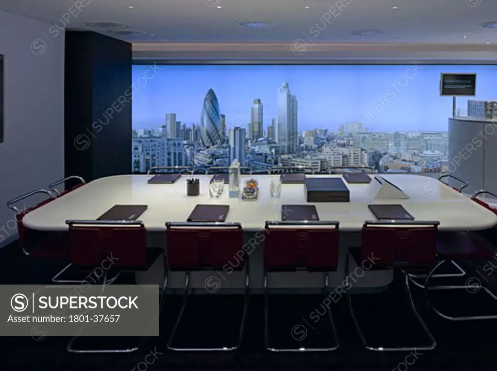 Heron Tower Marketing Suite, London, United Kingdom, Event Communication, Heron tower marketing suite interior view.