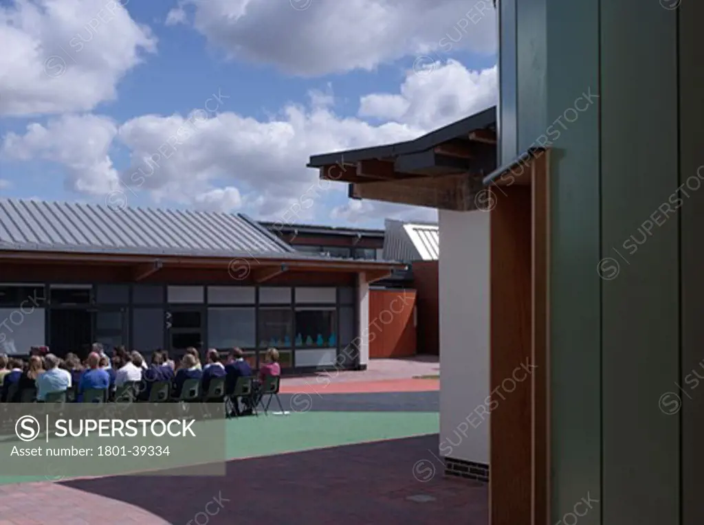 Meadowfield School, Sittingbourne, United Kingdom, Haverstock Associates Llp, Meadowfield school assembly exterior.