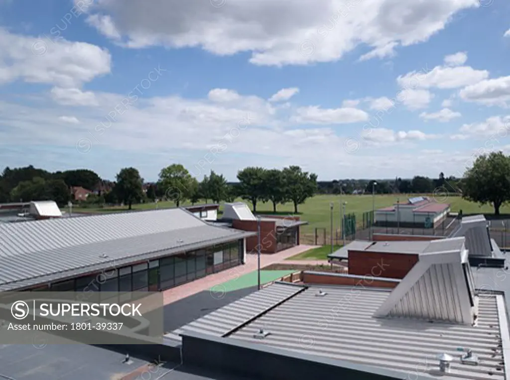 Meadowfield School, Sittingbourne, United Kingdom, Haverstock Associates Llp, Meadowfield school roof view.
