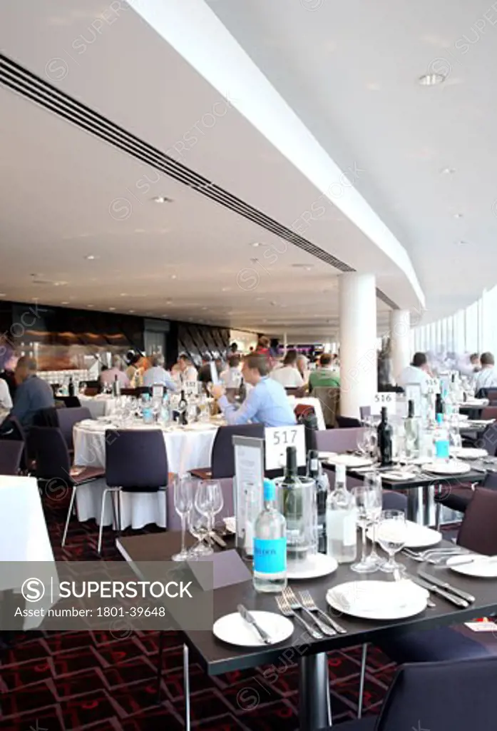 Wembley Stadium, London, United Kingdom, Foster and Partners / Hok Sports Venue Event, Wembley stadium hospitality venues other interior spaces and game night.