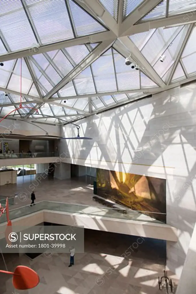 National Gallery of Art East Building, Washington D.c., United States, Pei Cobb Freed & Partners, National gallery of art washington DC by IM pei interior of atrium with alexander calder mobile.