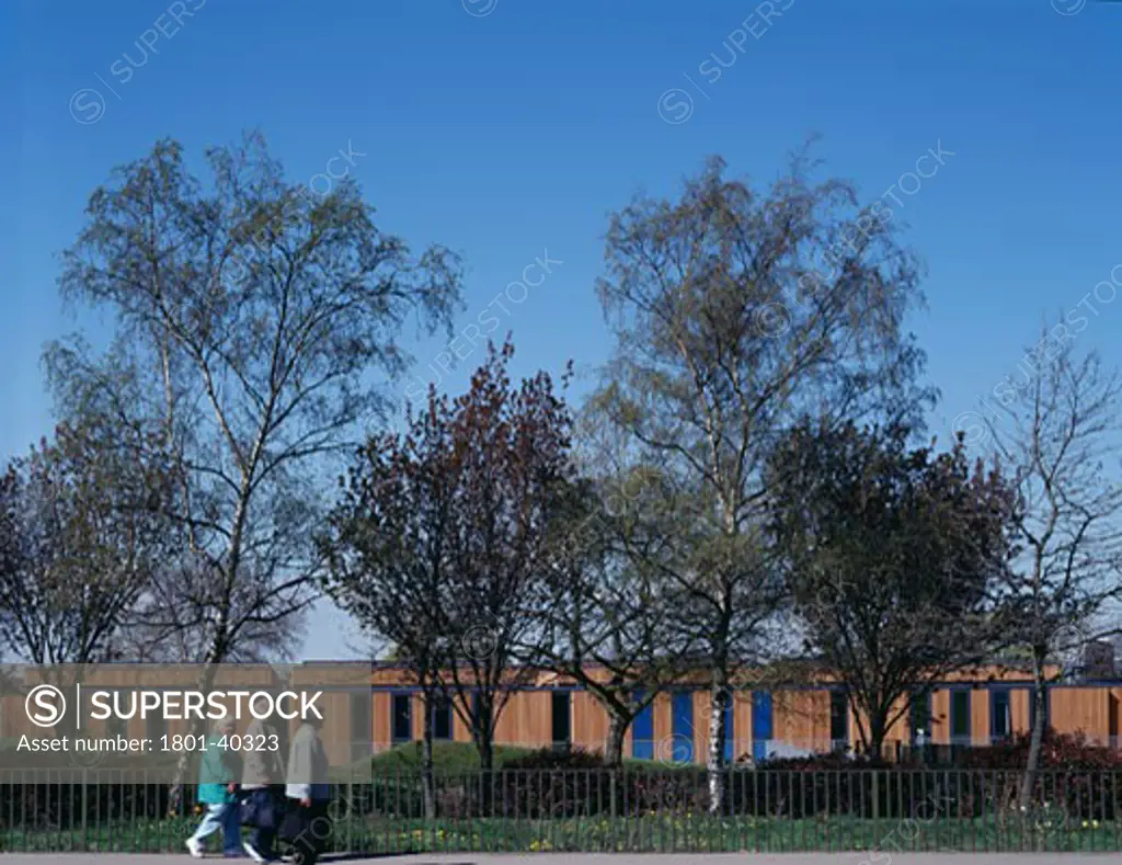 Surestart School, London, United Kingdom, John McAslan and Partners, Surestart school view from street.