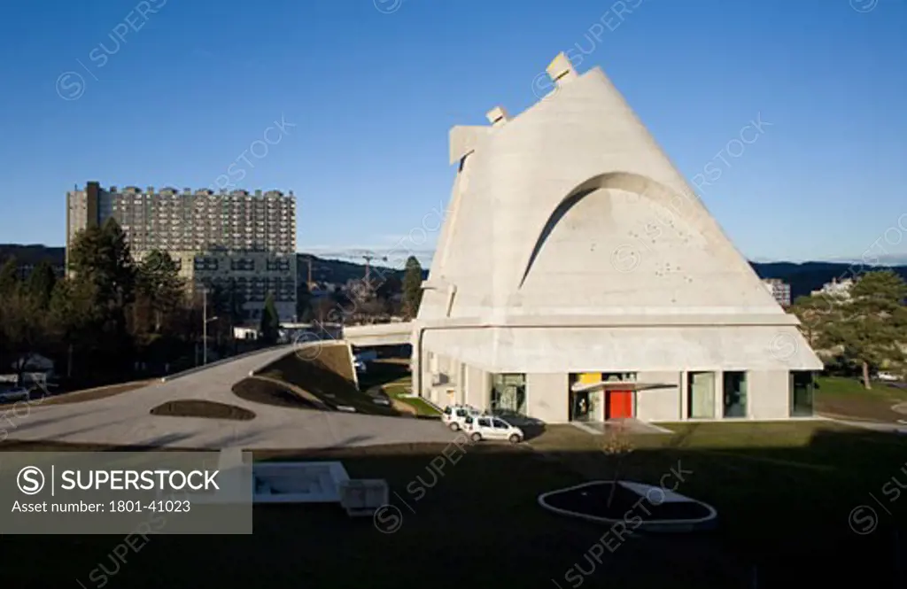 Eglise Saint-Pierre, Firminy-Vert, France, Le Corbusier // Jose Oubrerie Architects, Eglise saint-pierre exterior view.