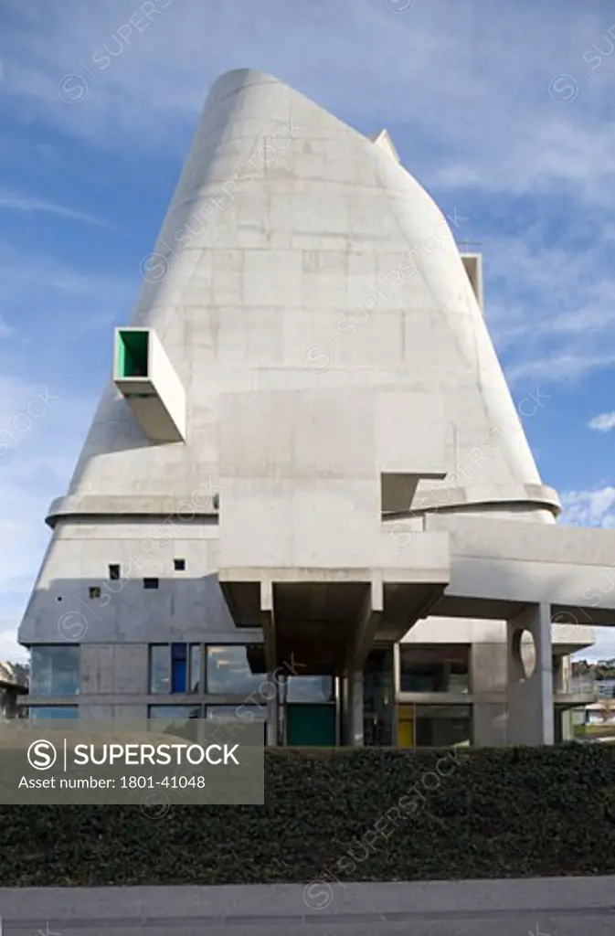 Eglise Saint-Pierre, Firminy-Vert, France, Le Corbusier // Jose Oubrerie Architects, Eglise saint-pierre west elevation.