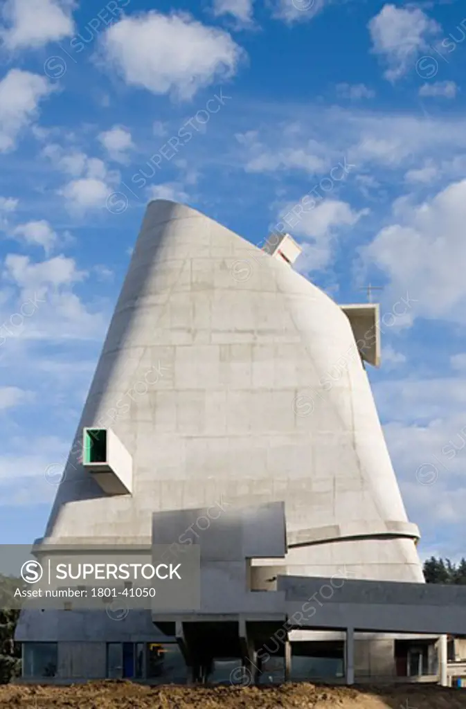 Eglise Saint-Pierre, Firminy-Vert, France, Le Corbusier // Jose Oubrerie Architects, Eglise saint-pierre west elevation.