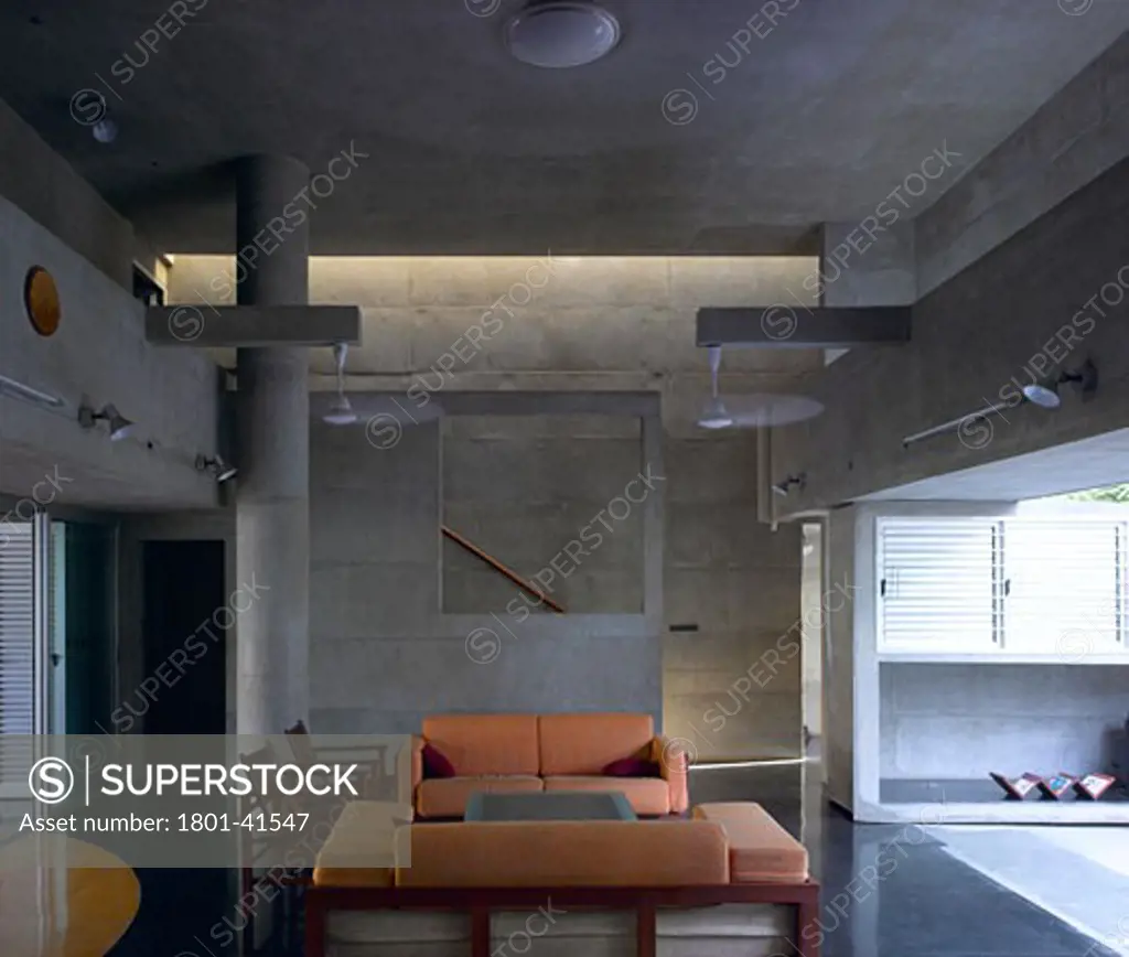 Residence for Ashok Patel, Ahmedabad, India, Matharoo Associates, Patel house overall interior view.