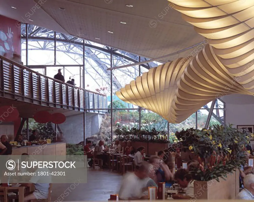 Eden Project, St Austell, United Kingdom, Grimshaw, Eden project cafe to temperate bio.