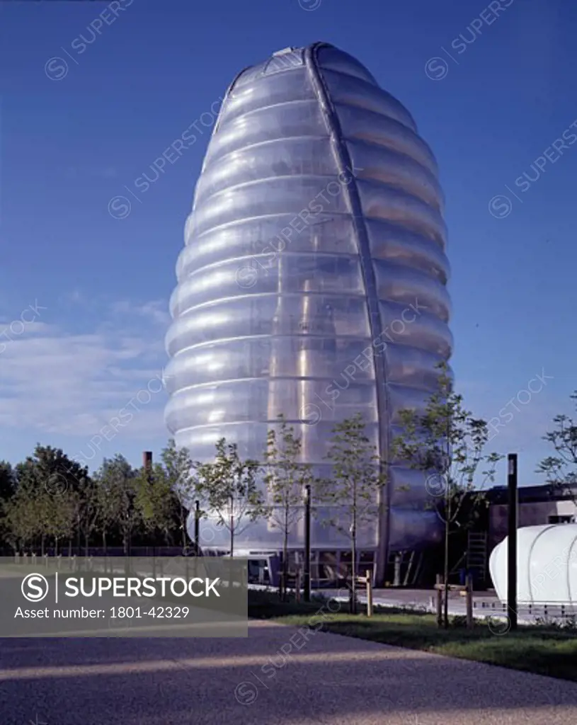 National Space Centre, Leicester, United Kingdom, Grimshaw, National space centre rocket tower at dawn.