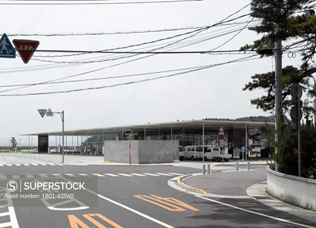 Naoshima Ferry Terminal, Naoshima Island, Japan, Sanaa Kazuyo Sejima + Ryue Nishizawa, Naoshima ferry terminal.