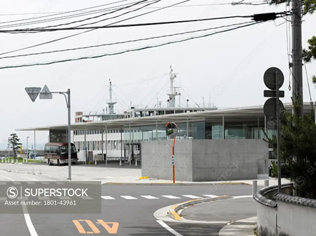 Naoshima Ferry Terminal, Naoshima Island, Japan, Sanaa Kazuyo Sejima + Ryue Nishizawa, Naoshima ferry terminal.