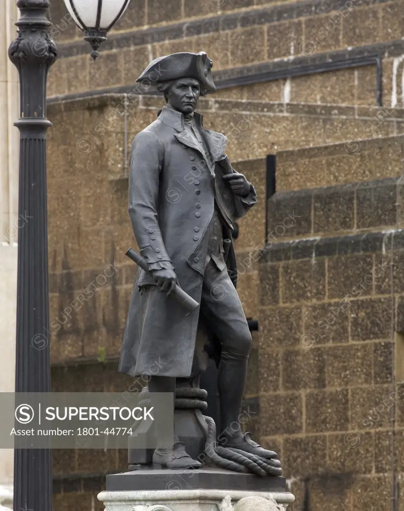 The Statues of London, London, United Kingdom, Unknown, The statues of london book captain james cook by sir thomas brock (1847-1922) material bronze unveiled 1914 location on th mall close to admiralty arch SW1.