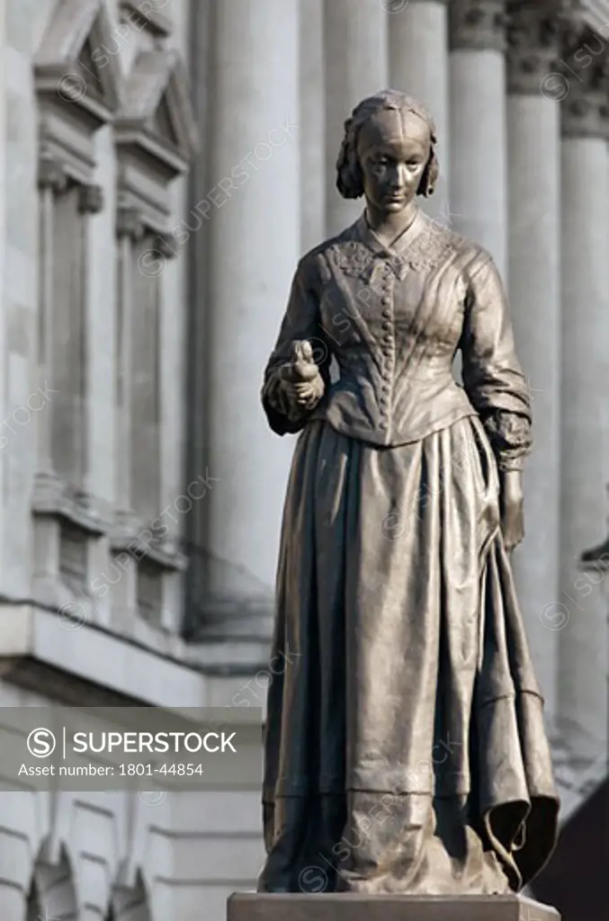 The Statues of London, London, United Kingdom, Unknown, The statues of london book florence nightingale by arthur walker (1861-1939) material bronze unveiled 1915 location waterloo place SW1.
