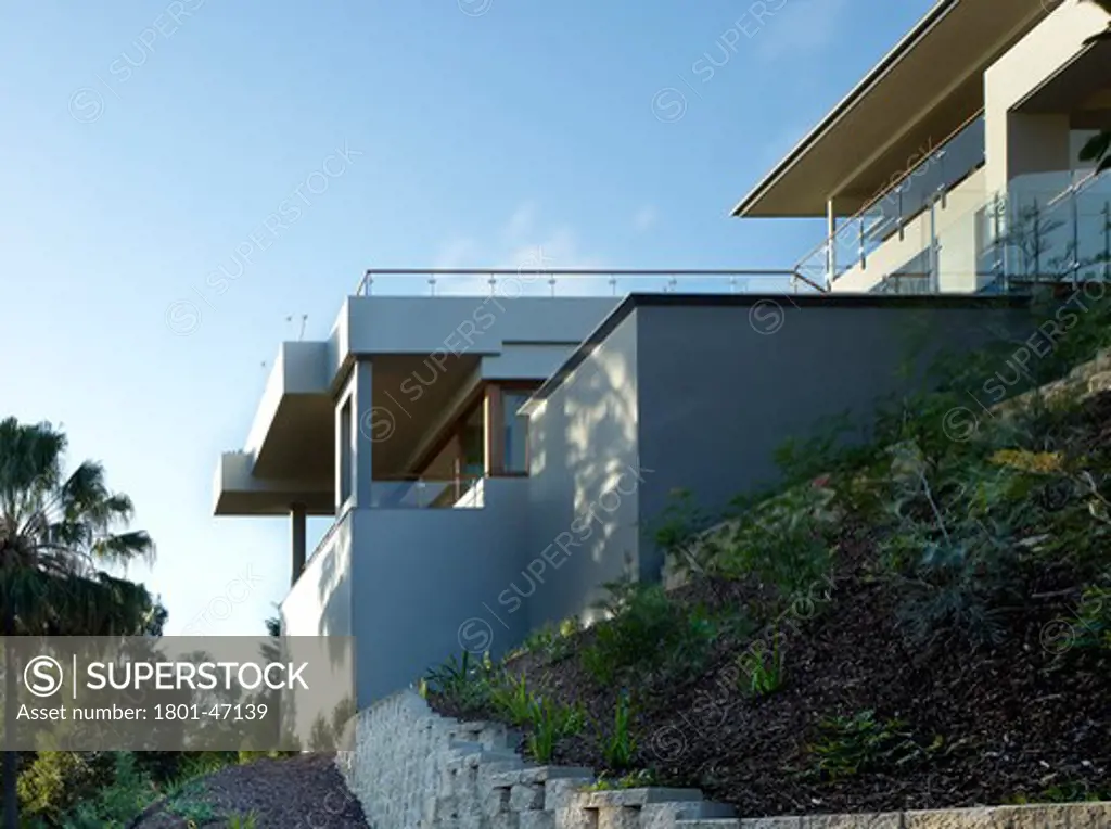 House in Manley Sydney Australia, Sydney, Australia, Assemblage Peter Chivers, House in Manley Sydney Australia by Assemblage - Peter Chivers Architect outer stair swimming pool landscape and portrait of architect