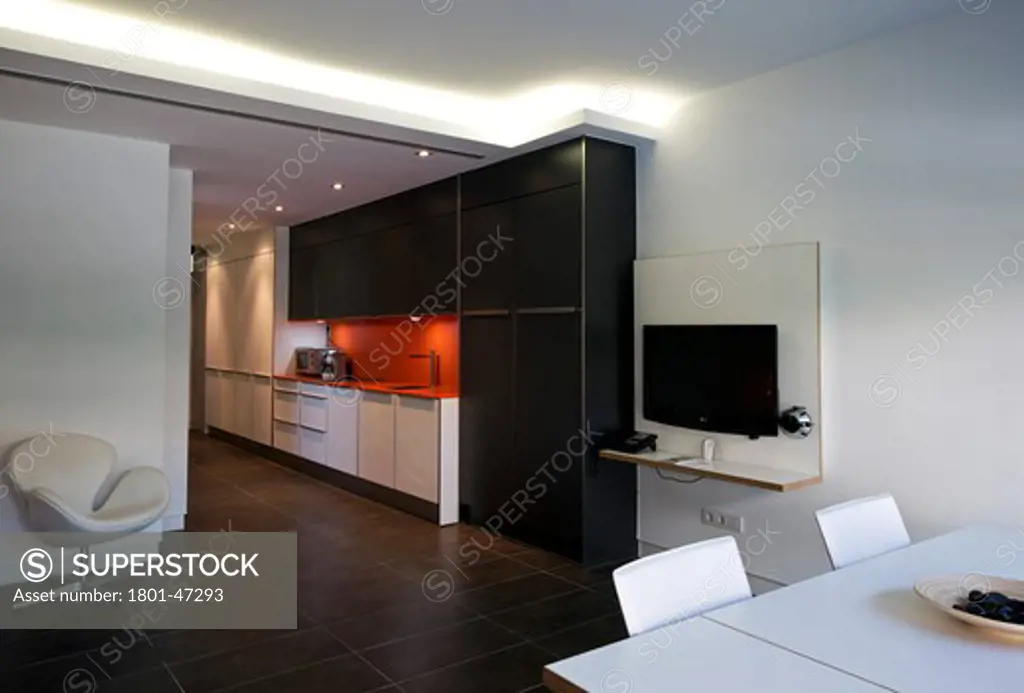 Just Style More Than Apartments, Barcelona, Spain, Archikubik, INTERIOR SHOWING LIVING AND KITCHEN AREAS OF AN APARTMENT
