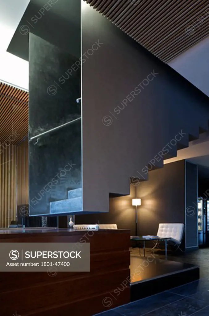 Just Style More Than Apartments, Barcelona, Spain, Archikubik, INTERIOR VIEW OF RECEPTION AREA SHOWING STAIRCASE