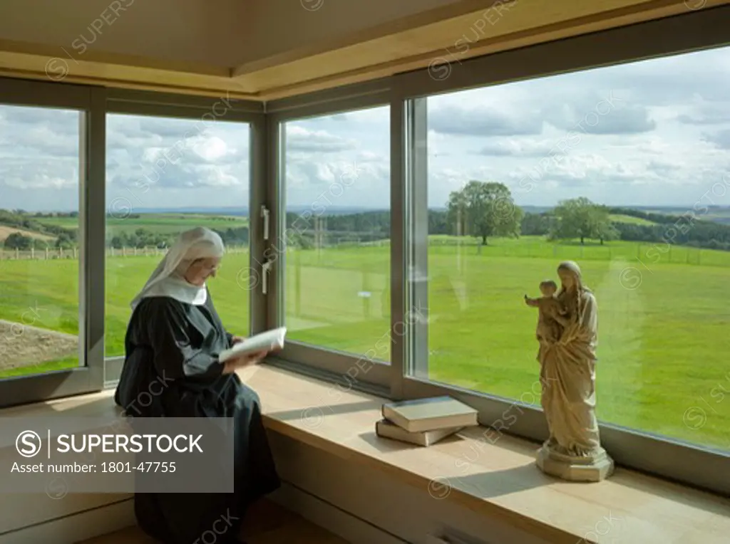 Stanbrook Abbey, Wass, United Kingdom, Feilden Clegg Bradley Architects, STANBROOK ABBEY BY FEILDEN CLEGG BRADLEY STUDIOS CORNER WINDOW IN READING ROOM