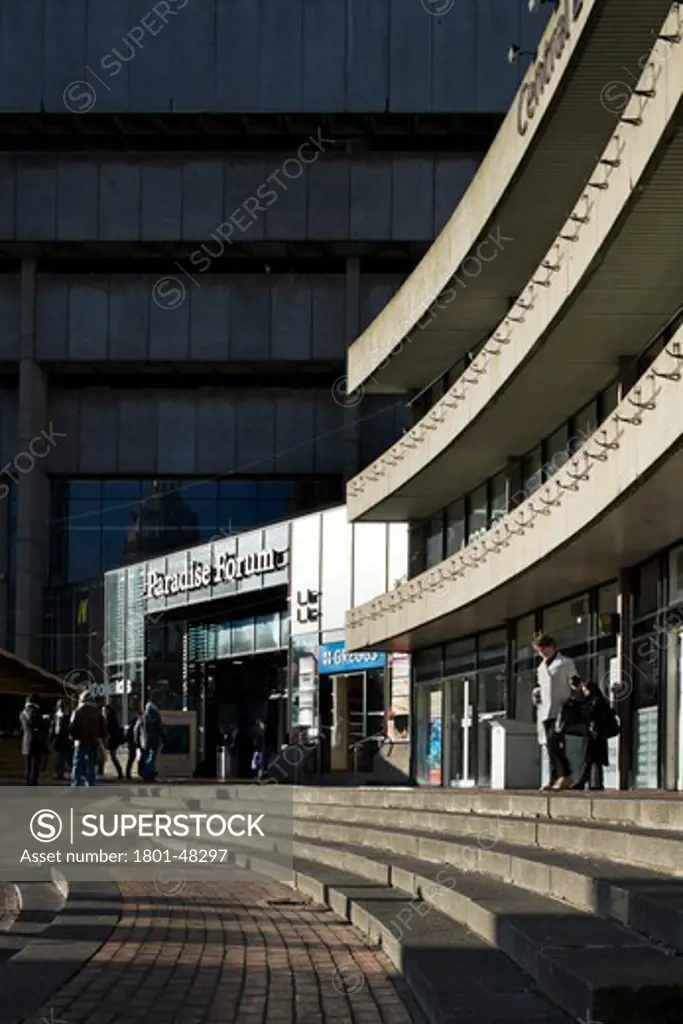 Birmingham Central Library, Birmingham, United Kingdom, John Madin Design Group, BIRMINGHAM CENTRAL LIBRARY JOHN MADIN EXTERIOR CHAMBERLAIN SQUARE ENTRANCE CLOSE VIEW