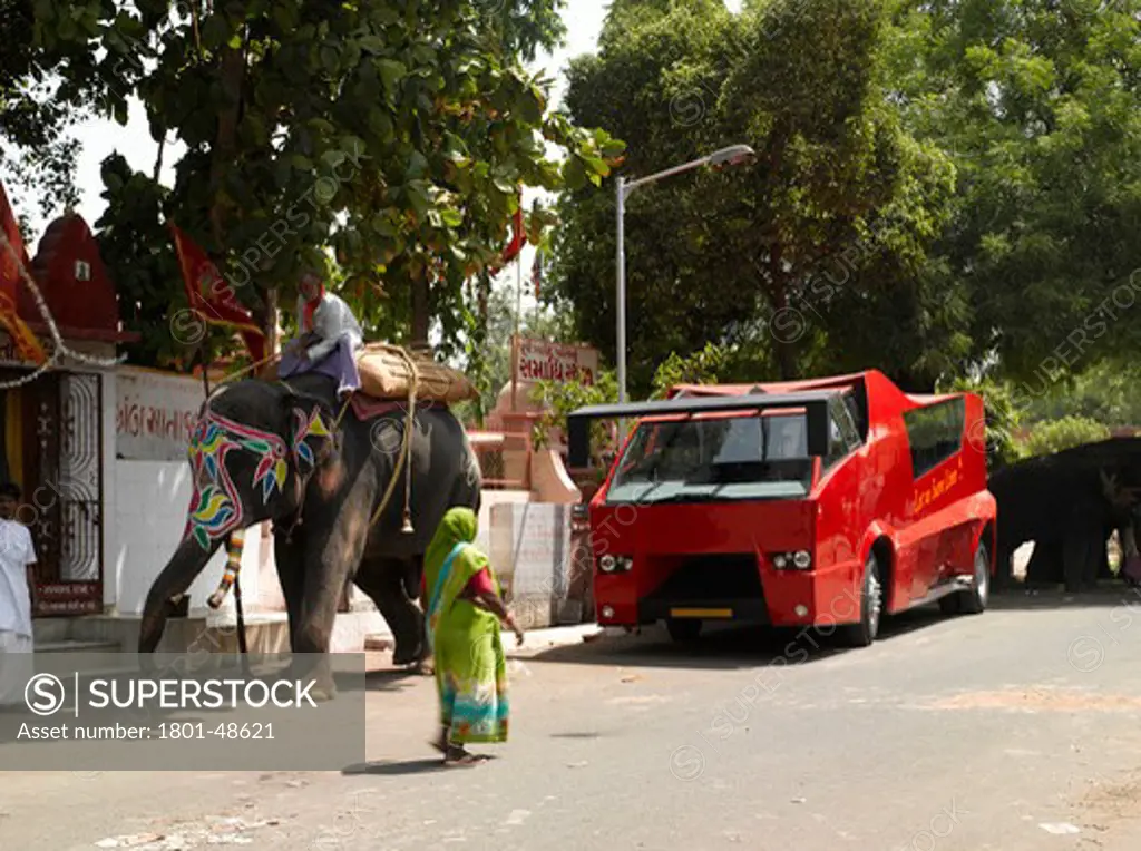 Cattiva Mobile Blood Donation Vehicle, Ahmedabad, India, Matharoo Associates, CATTIVA-WITH ELEPHANTS