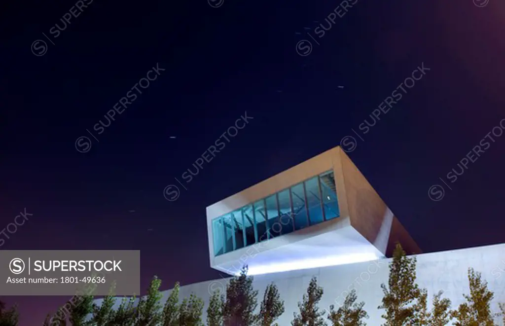 Maxxi National Museum of 21st Century Arts, Rome, Italy, Zaha Hadid Architects, Maxxi exterior at night
