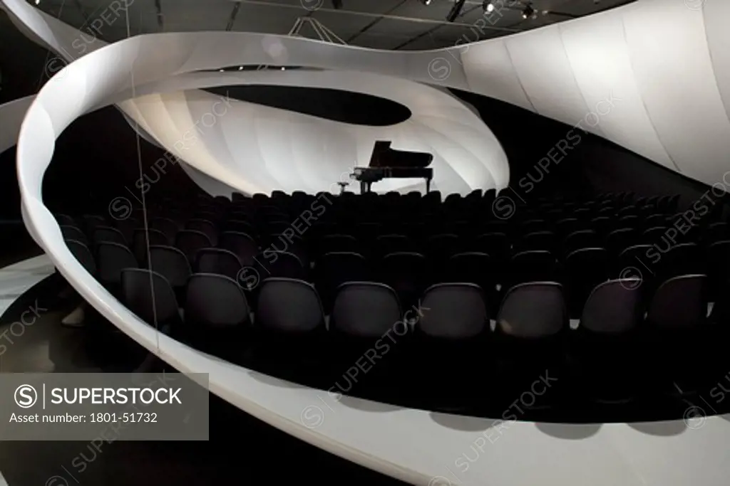 Chamber Music Hall, Manchester, United Kingdom, Zaha Hadid Architects, Chamber music hall by Zaha Hadid Vitra chairs filled the hall