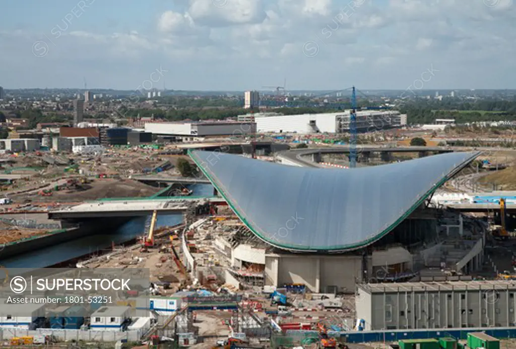2012 London Olympic Aquatics Centre Zaha Hadid Architects 2010 General View From High Level Construction