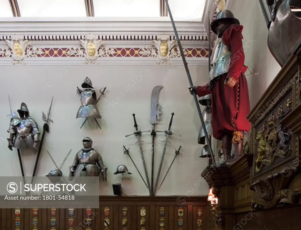 Armourers Hall Coleman Street London Uk 2010 Interior With Armour