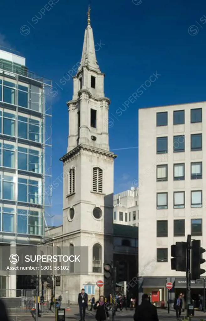 City Of London  St. Vedast Alias Foster  Sir Christopher Wren  1670-3  Rebuilt After Bomb Damage By Stephen Dykes Bower In 1953-63  It Has The Most Baroque Steeple Of All The City Churches.
