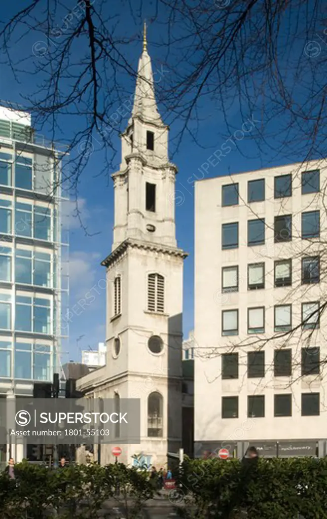 City Of London  St. Vedast Alias Foster  Sir Christopher Wren  1670-3  Rebuilt After Bomb Damage By Stephen Dykes Bower In 1953-63  It Has The Most Baroque Steeple Of All The City Churches.