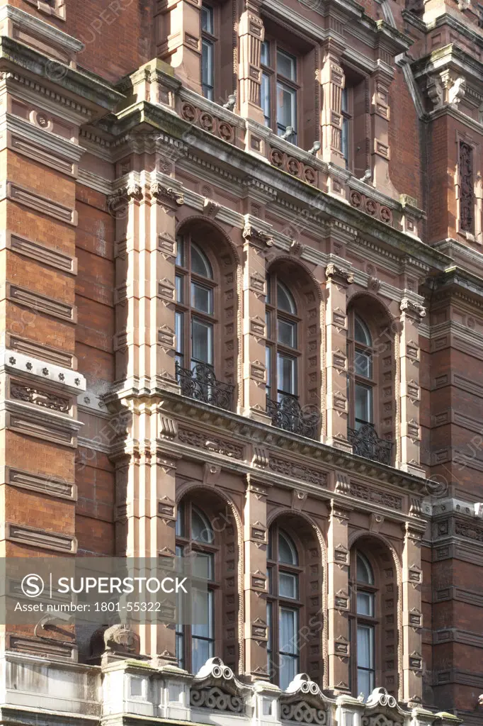 City Of London 2010  Former Great Eastern Hotel Now Andaz Liverpool Street  40 Liverpool Street  London  Detail For The Exterior Windows With Low Winter Light