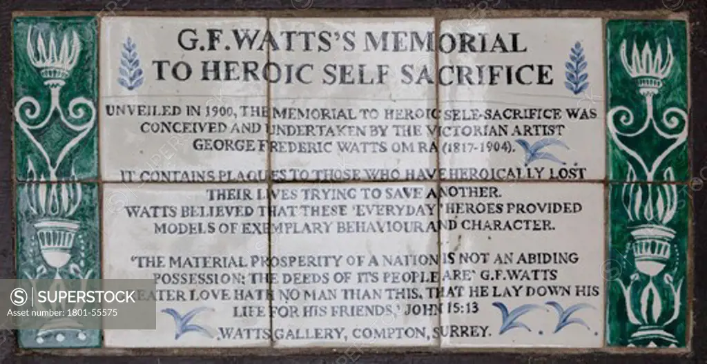 City Of London  PostmanS Park And The Memorial To Heroic Self Sacrifice  George Frederic Watts  2010