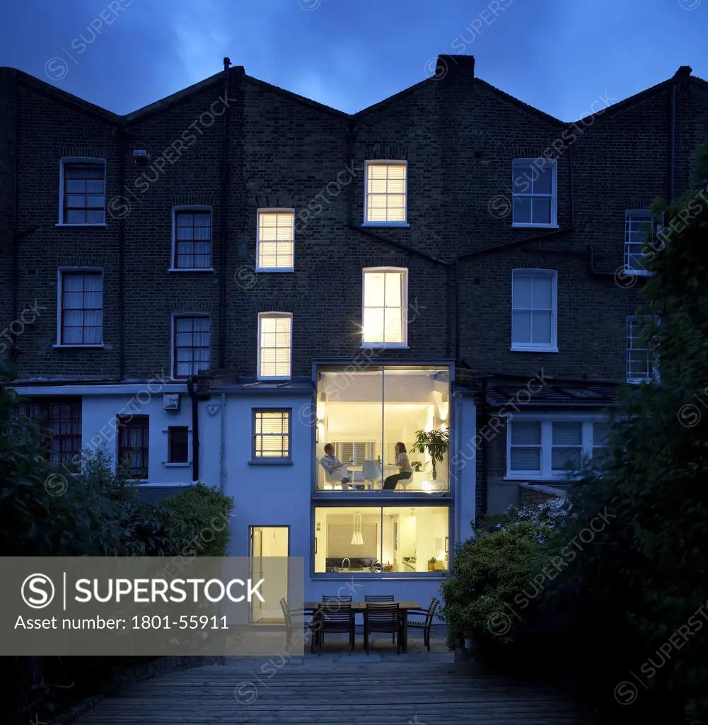 Private House  Buckley Gray Yeoman  London  2010  Rear Elevation At Night