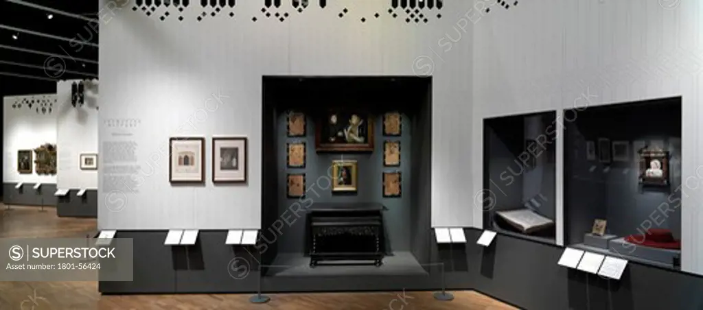 Horace Walpole and Strawberry Hill Exhibition At The VandA London Designed By Block Architecture Uk 2010 - Reverse Panorama View Of Exhibition Gallery Wing A