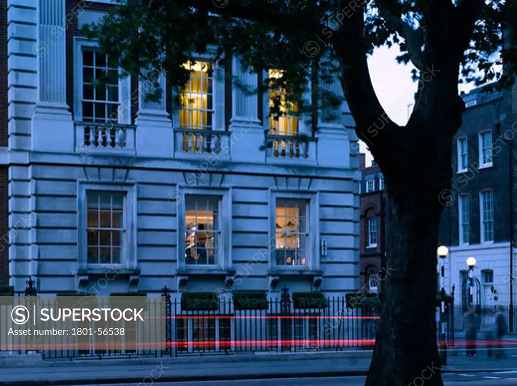 Grosvenor Square  Mayfair  London  2010- Evening View Looking Into Hotel
