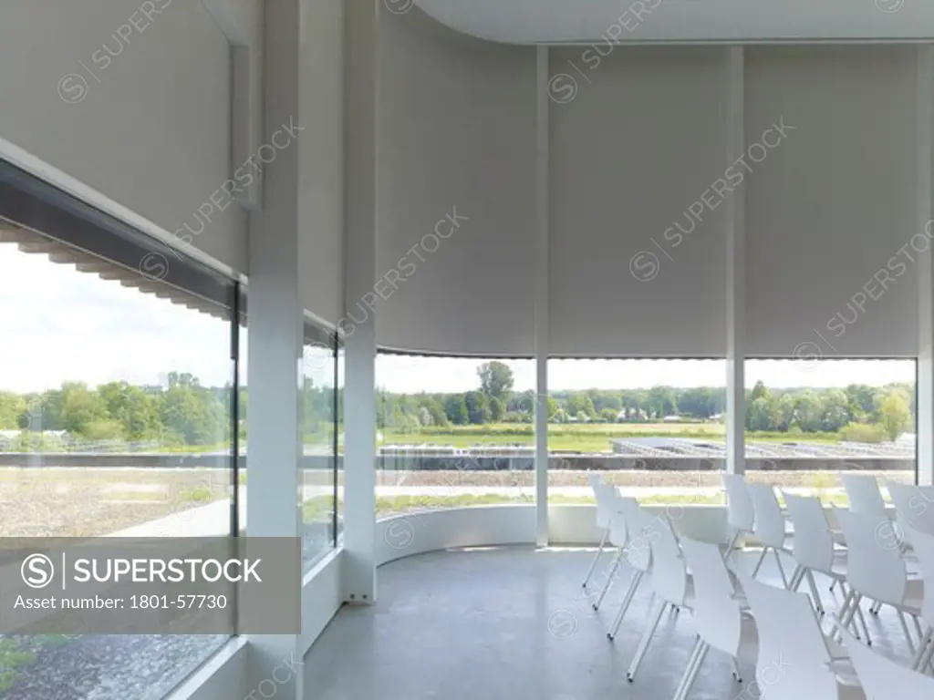 Netherlands Institute For Ecology (Nioo-Knaw), Claus , Kaan Architects, Wageningen,   Netherlands, 2011, Interior Of Colloquium Space With View Through To Landscape