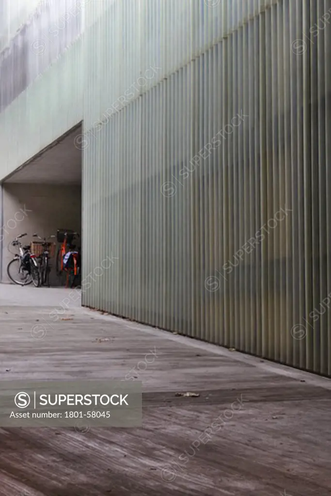 Kunsthal  Oma , Rem Koolhaas  Rotterdam The Netherlands  1992  Ramp To Main Entrance With Bicycles