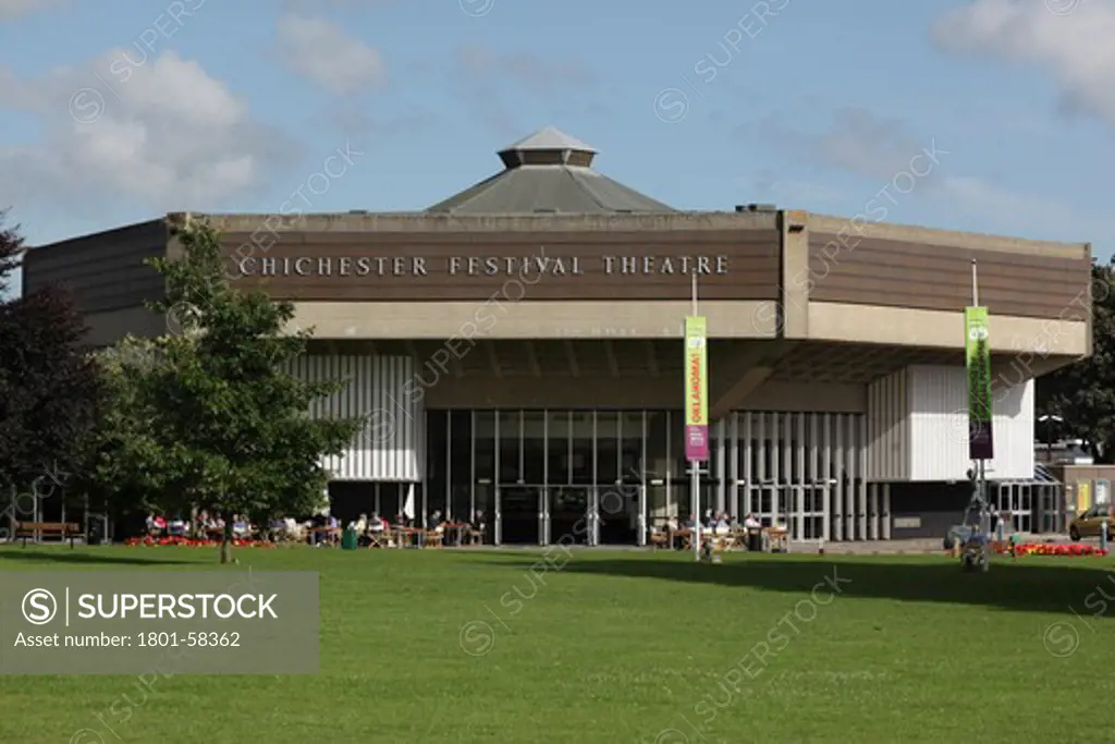 Chichester Festival Theatre, Powell and Moya, Chichester Uk, 1962, West Elevation