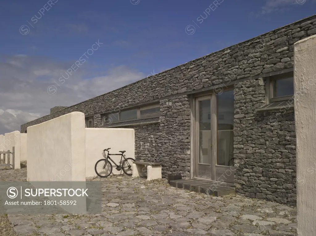Restaurant and Suites Deblacam and Meagher Inis Meain Aran Islands Ireland 06,2010  Suite Entrance Yard With Bike