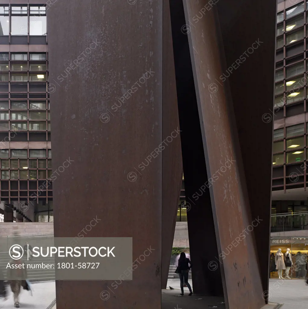 Broadgate Som Skidmore Owings and Merrill Arup Associates London 1986 Detail Of Richard Serra Sculpture