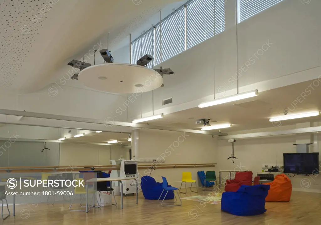 Tuke School, Haverstock Associates, London, 2010, Oblique Classroom Interior With Clerestory