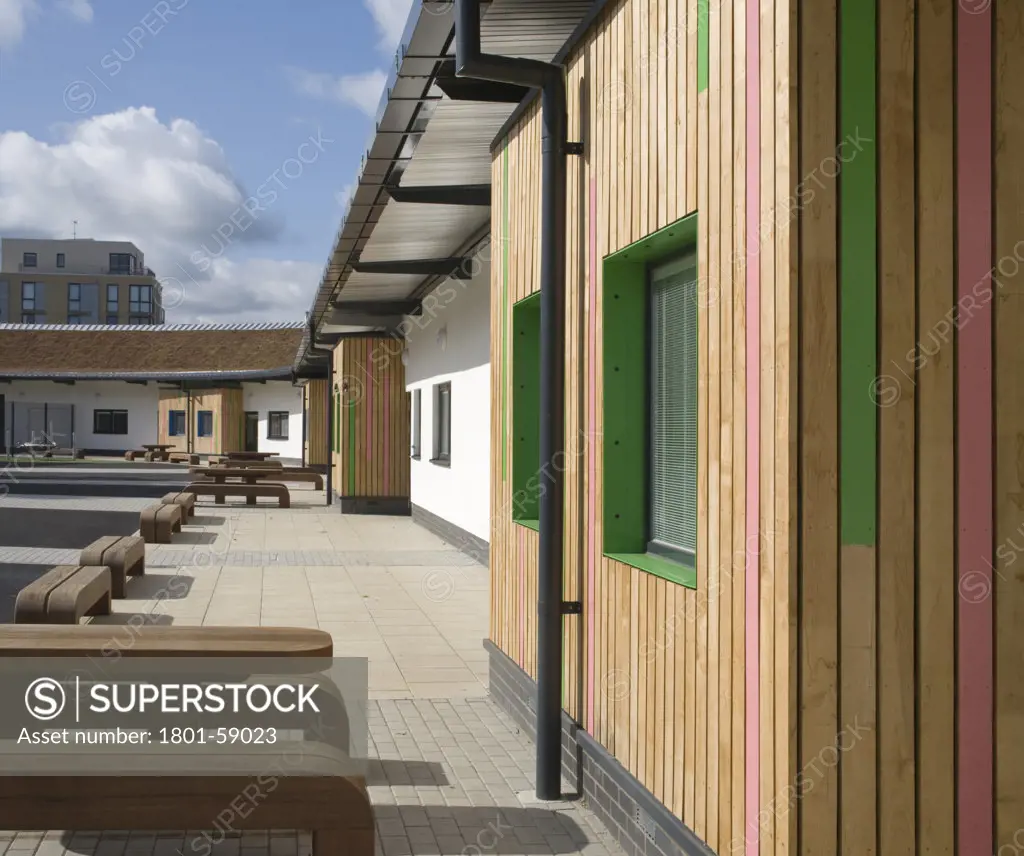 Tuke School, Haverstock Associates, London, 2010, Perspective Of Exterior Timber Cladding