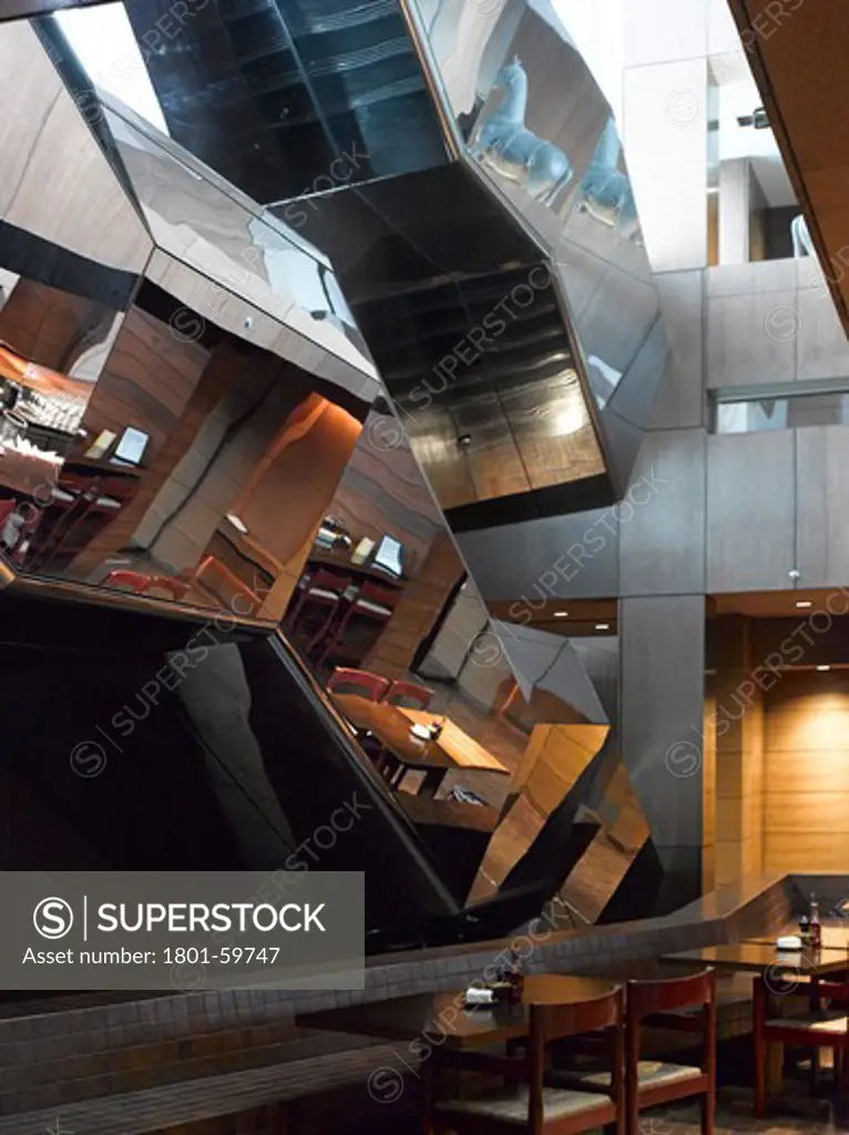 Anam Hotel, New Delhi, India, Kerry Hill Architects, 2011-Staircase In Bar