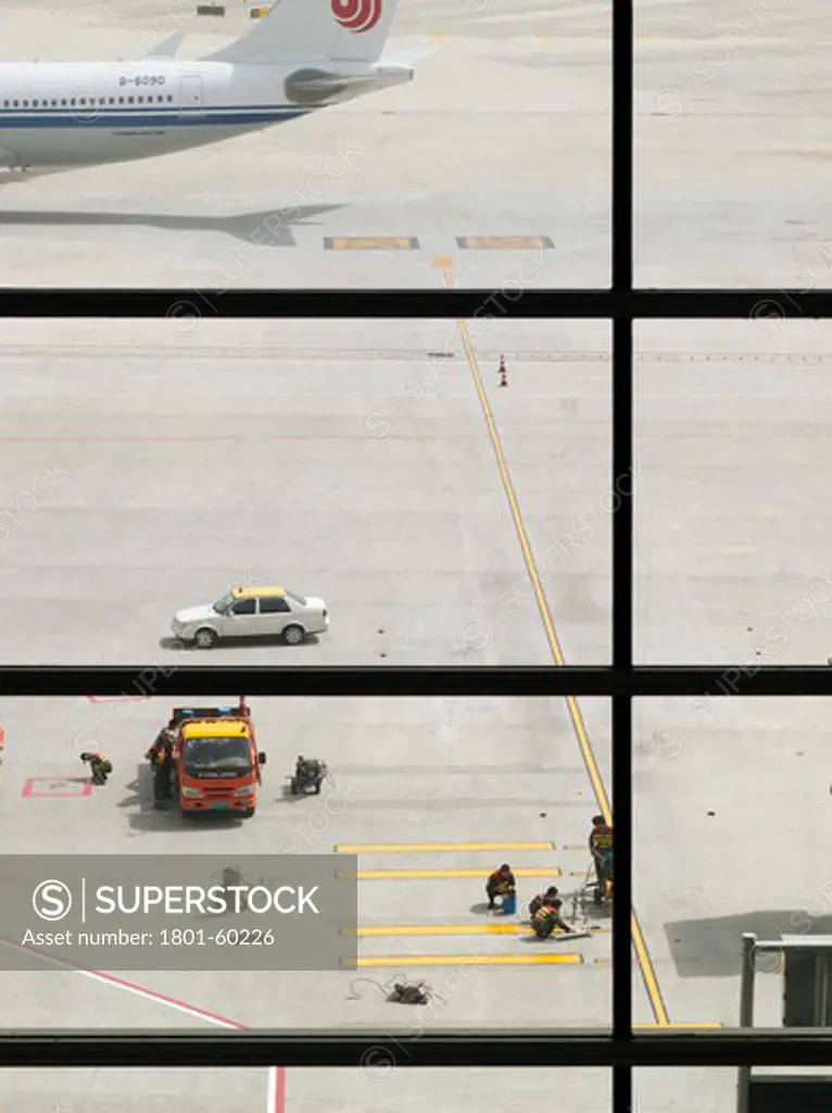 Beijing Capital International Airport Foster And Partners Through Glazing To Plane