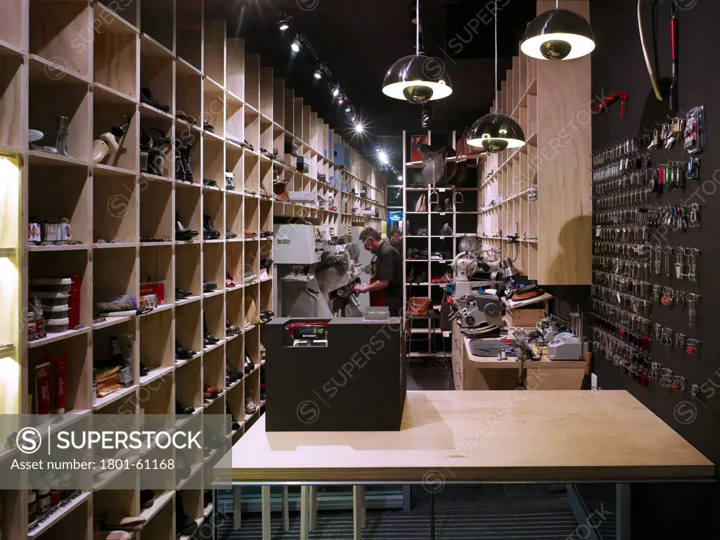 Interior - Cobbler Caballero Is A New Retail Store Bringing Quality Shoe Repairs To The Heart Of Sydney'S Kings Cross Area. By Felicity Stewart Architect.