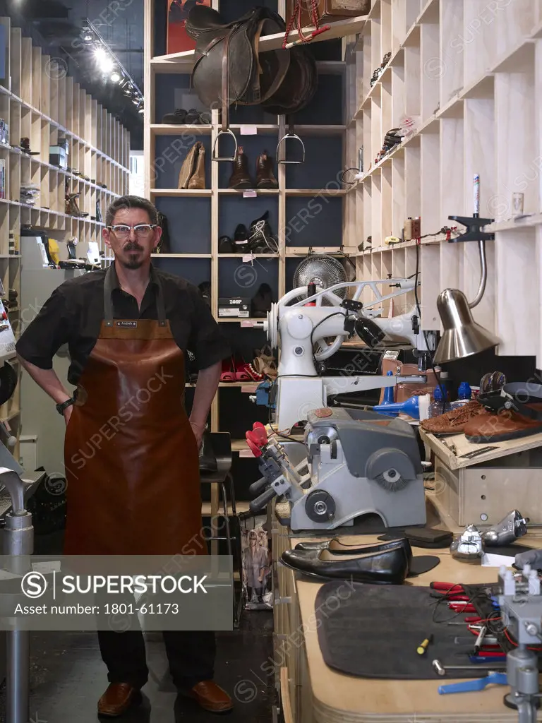 Portrait Of Andreas The Cobbler - Cobbler Caballero Is A New Retail Store Bringing Quality Shoe Repairs To The Heart Of Sydney'S Kings Cross Area. By Felicity Stewart Architect.