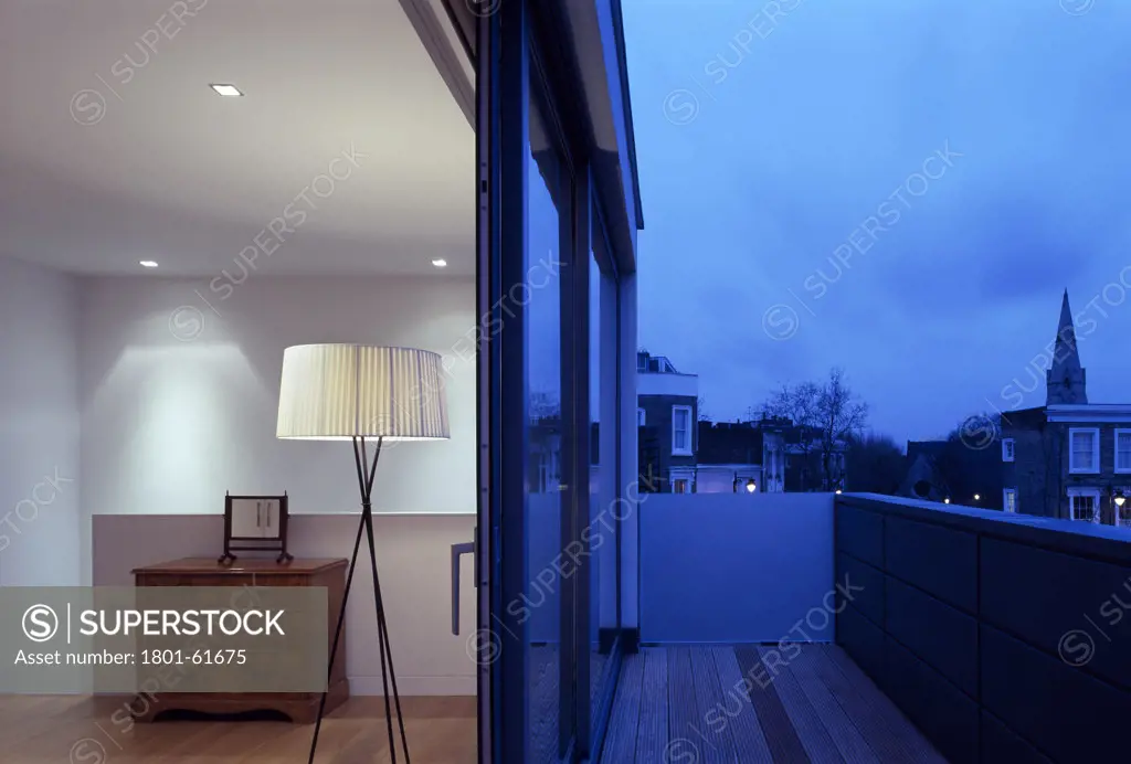 Private House Balcony And Bedroom  Dusk
