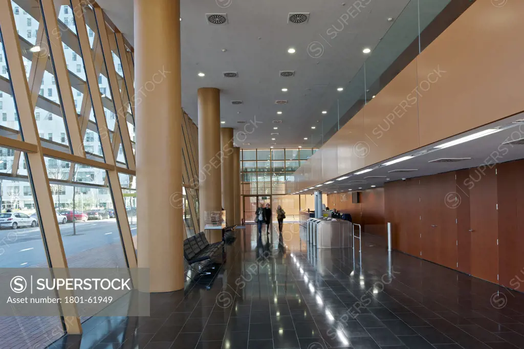 Cmt- Communications Market Commission Hq Ib Barcelona By Batlle I Roig. Interior View Of Lobby And Reception Area
